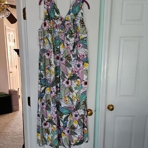 Kate & Mallory Pink and Purple Floral Jumpsuit